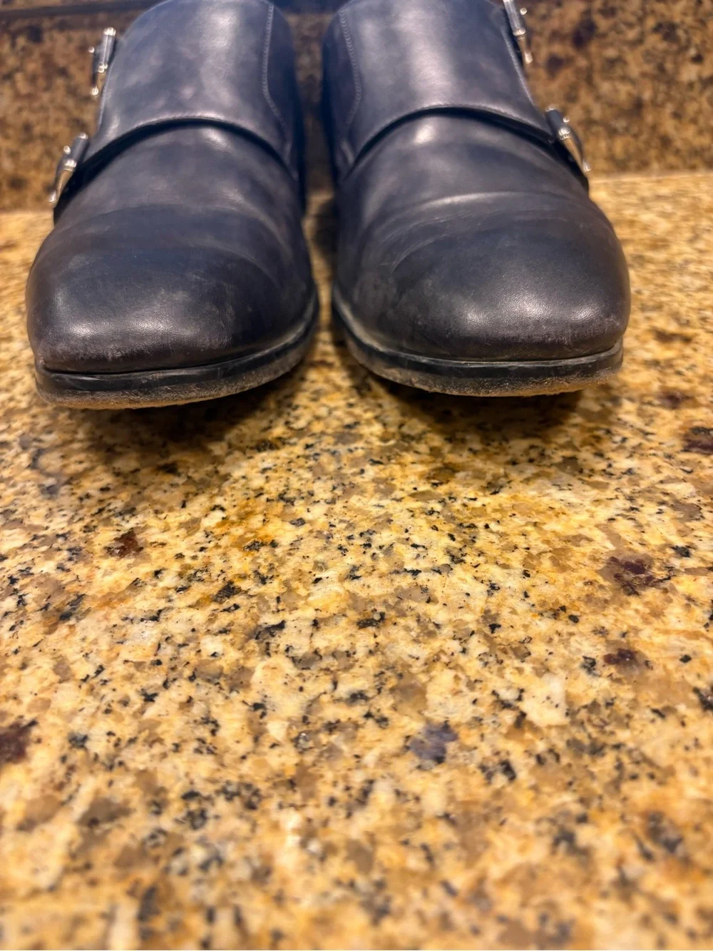 Magnanni Lucio Double Monk Strap Dress Shoes Gray Calf Leather Men’s 10.5